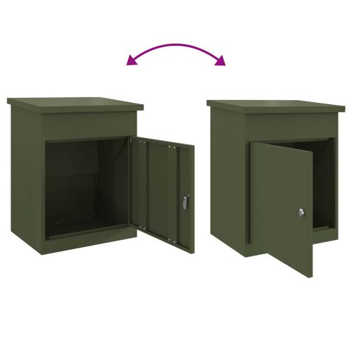 Пощенска кутия за пратки Маслиненозелен 47.5 x 38 x 59 см