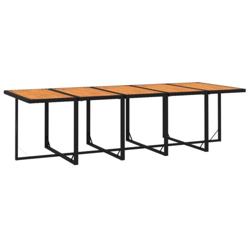 Градински комплект с възглавници 15 части полиратан черен