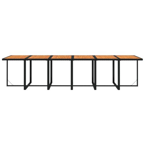 Градински комплект с възглавници 13 части полиратан черен