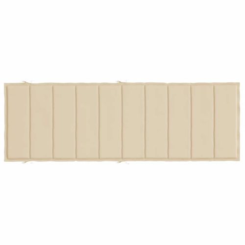 Шалте за шезлонг, бежово, 186x58x4 см, Оксфорд плат