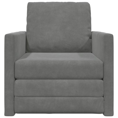 Диван легло 60cm Тъмен сив Кадифе