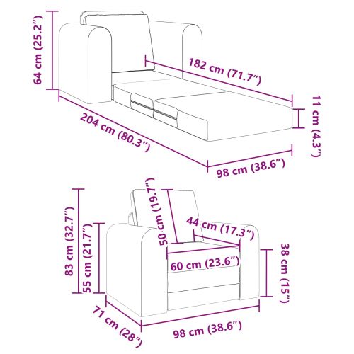 Диван легло Синьо 98 x 71 x 83 см текстил