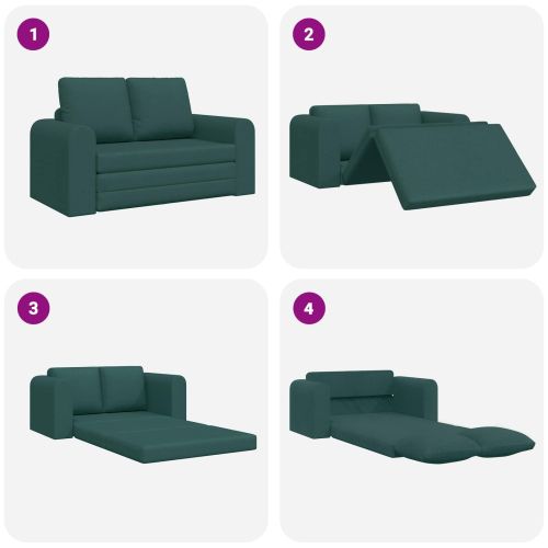 Диван легло 60cm Тъмен зелен текстил