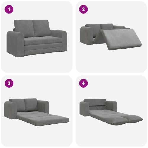 Диван легло 60cm Тъмен сив Кадифе