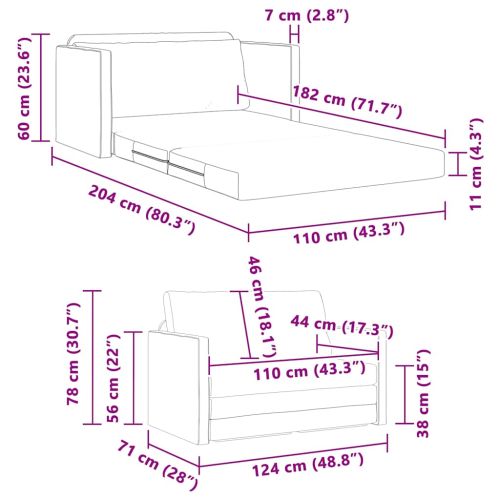 Диван легло 110cm Светлосиво текстил