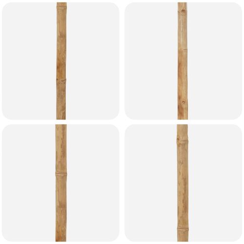 Градински парасол Кремаво Бяло Ø 217 x 230 см бамбук