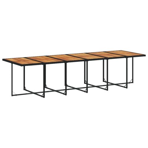 Градински комплект с възглавници 17 части полиратан черен