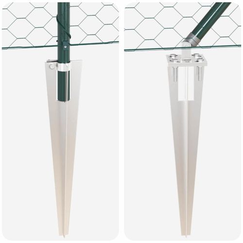 Стълб за ограда. Зелен 25 x 1,2 м (50 мм мрежа) Стомана