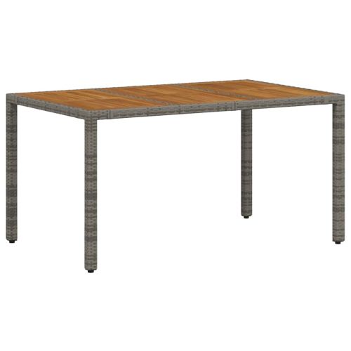 Комплект за хранене в градината 5 pcs Сив и кафяв полиратан