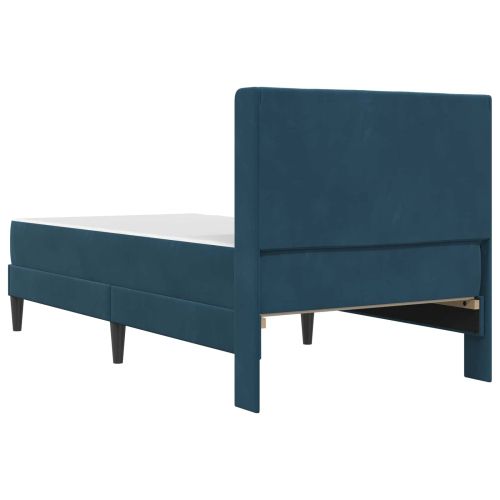 Рамка за легло с матрак Синьо 100 x 200 cm Кадифе