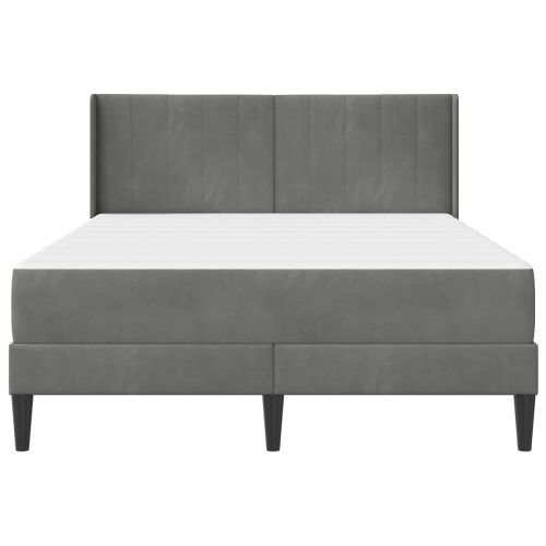 Рамка за легло с матрак Тъмен сив 140 x 200 cm Кадифе