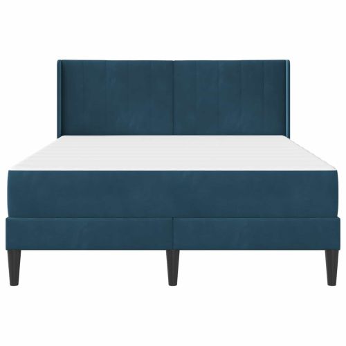 Рамка за легло с матрак Синьо 140 x 200 cm Кадифе