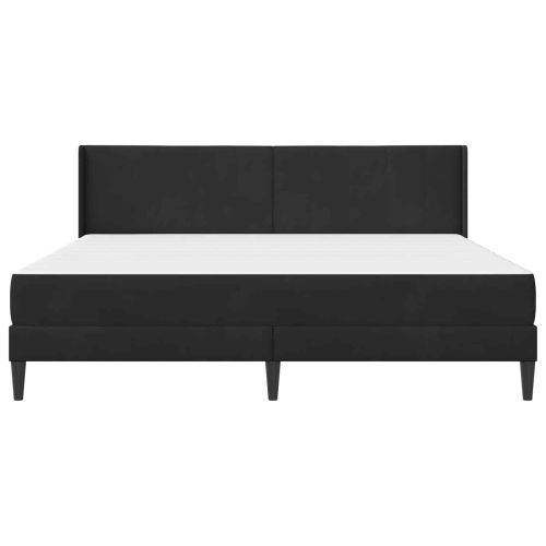 Рамка за легло с матрак Черен 180 x 200 cm Кадифе