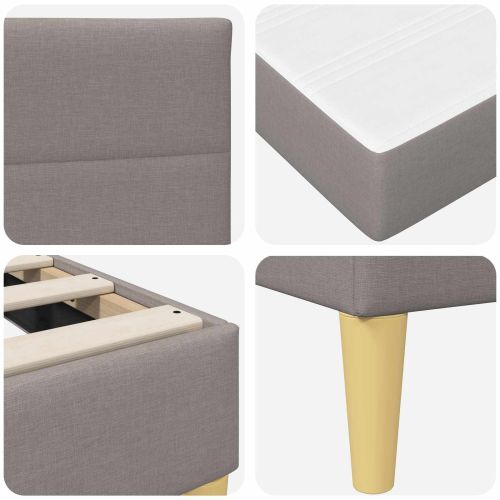 Рамка за легло Таупе 100 x 200 cm Полиестер