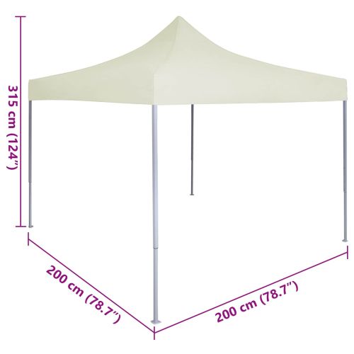 Парти шатър Крем 200 x 200 x 315 см Оксфордска тъкан