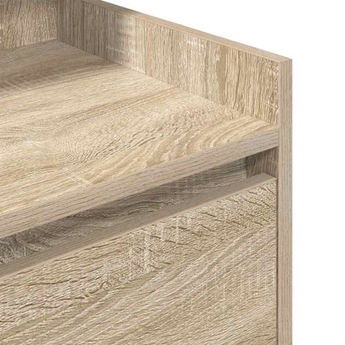 Нощни шкафчета с 2 чекмеджета 2 бр., дъб сонома 38x34x80 см