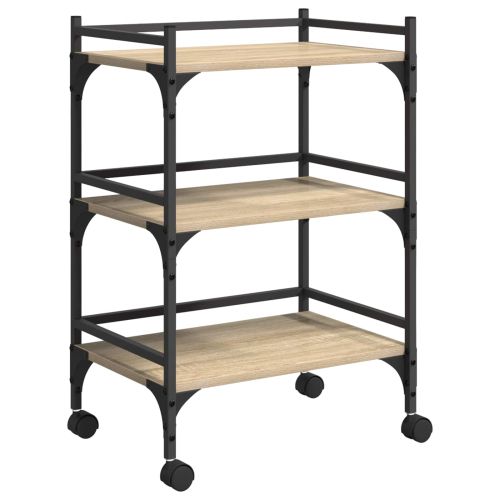 Кухненска количка Сонома дъб 50 x 35 x 75,5 см Инженерно дърво