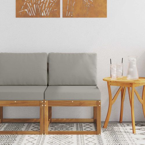 Среден диван за открито Солидно акациево дърво Естествен