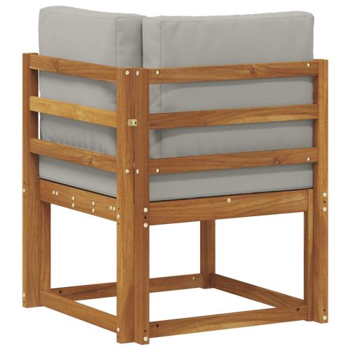 Външен ъглов диван Солидно акациево дърво Естествен