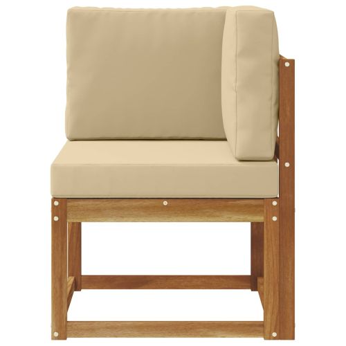 Външен ъглов диван Солидно акациево дърво