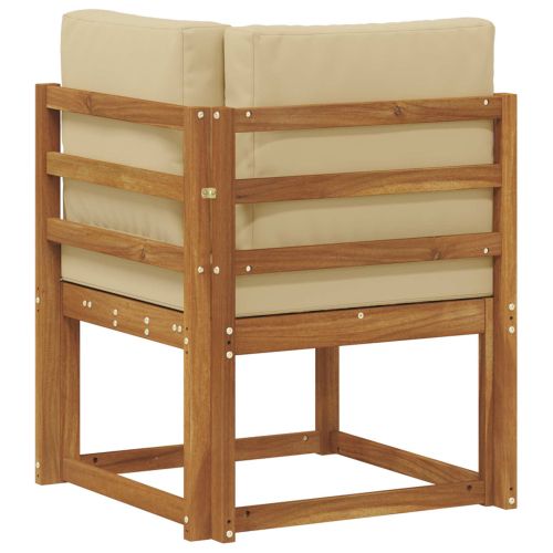 Външен ъглов диван Солидно акациево дърво