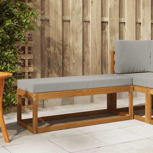 Столче пейка Естествено и светло сиво 115 x 43 x 37 см