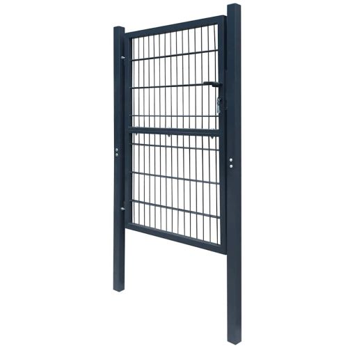 2D Оградна порта (единична) антрацитно сива 100x160 см