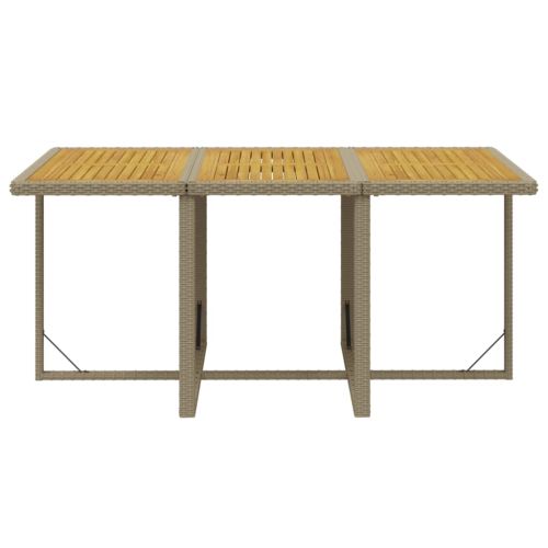 Градински комплект с възглавници 11 части бежов полиратан