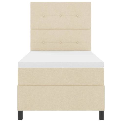 Легло с пружинирана основа с матрак Крем 100 x 200 cm текстил