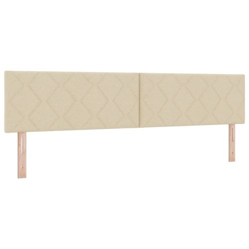 Легло с пружинирана основа с матрак Крем 200 x 200 cm текстил