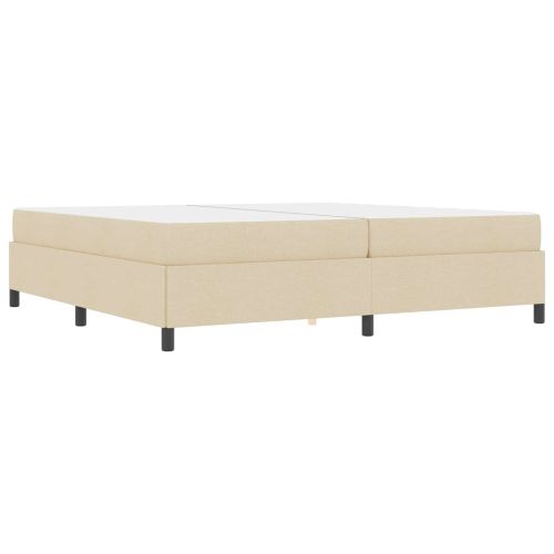 Легло с пружинирана основа Крем 200 x 200 cm текстил