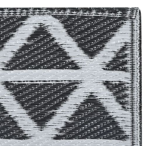 Килим за открито, ARAKIL черен, 80x150 см, PP