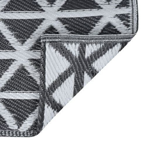 Килим за открито, ARAKIL черен, 80x150 см, PP