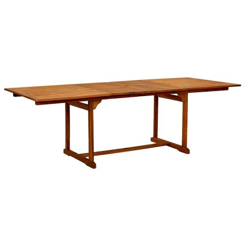 Градински трапезен комплект, 7 части, акация масив и textilene