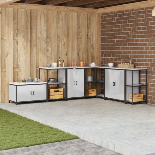 Съхранение в кухнята с рафт Сребрист 60 x 50 x 92 см Стомана