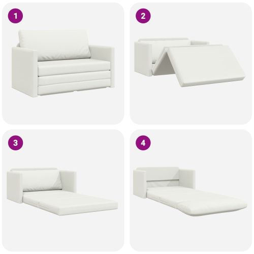 Диван легло 110cm Бяло Изкуствена