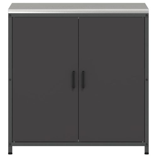 Съхранение в кухнята с рафт Черно 90 x 50 x 92 см Стомана