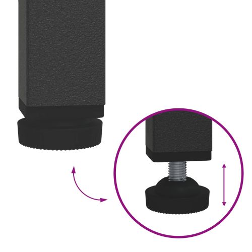 Съхранение в кухнята с рафт Черно 60 x 50 x 92 см Стомана