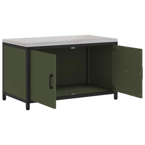 Съхранение в кухнята Маслинено зелено 90 x 50 x 53 см Стомана