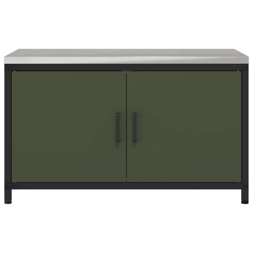 Съхранение в кухнята Маслинено зелено 90 x 50 x 53 см Стомана