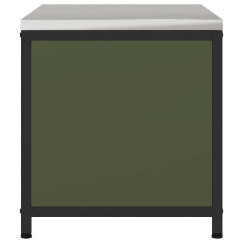 Съхранение в кухнята Маслинено зелено 90 x 50 x 53 см Стомана