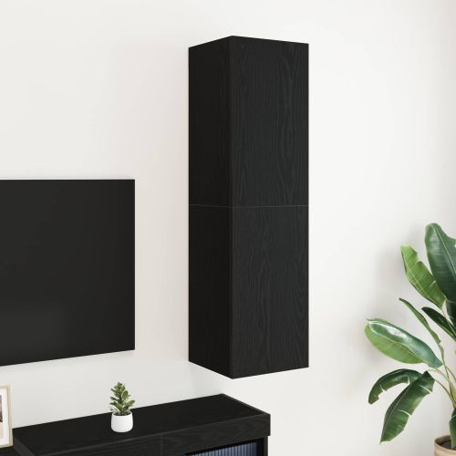 Стенен ТВ шкаф Черния дъб 30,5 x 30 x 110 см Инженерно дърво