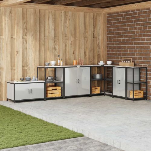 Съхранение в кухнята HATTEM Сребристо 60 x 50 x 92 см Стомана
