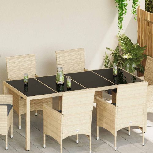 Топ за маса 4 pcs Черно Стъкло