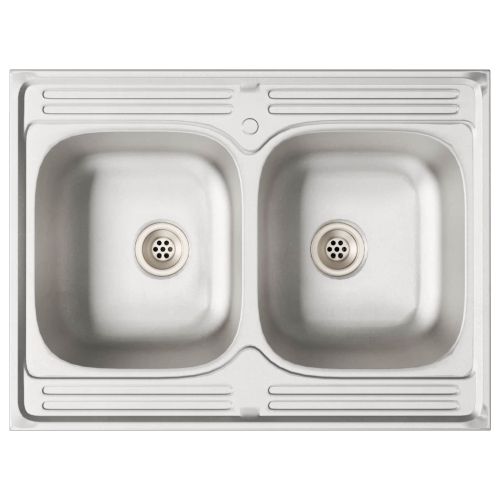 Мивка с шкаф с врата Lucca 2 pcs Сив Сонома Инженерно дърво