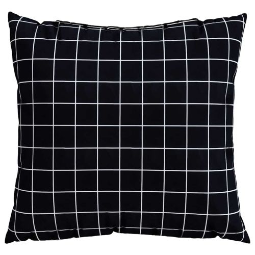 Пухени възглавници 4 pcs Черна квадратна шарка 50 x 50 cm