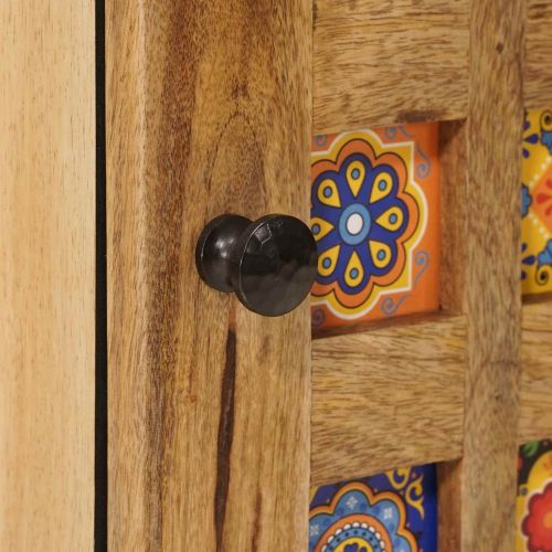 Нощен шкаф Естествен 40 x 33,5 x 46 см Солидно мангово дърво