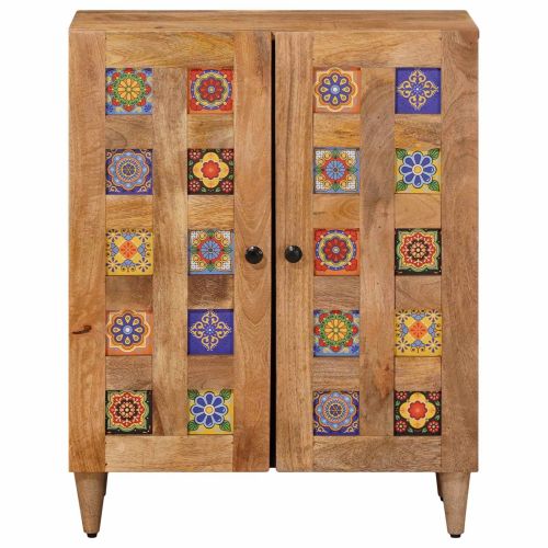 Служебен шкаф Естествен 60 x 33,5 x 75 см Солидно мангово дърво