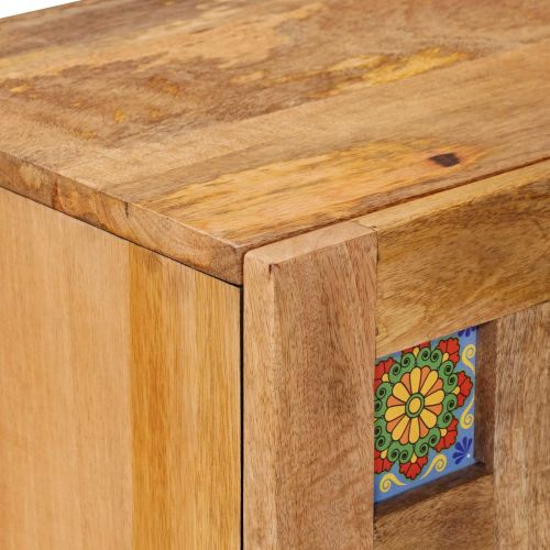 Служебен шкаф Естествен 60 x 33,5 x 75 см Солидно мангово дърво