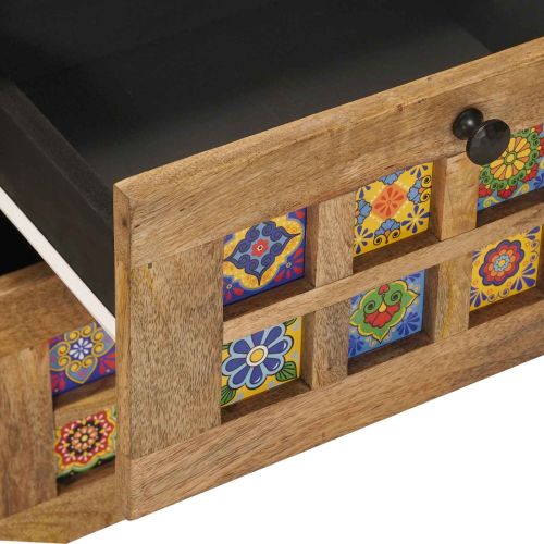 Служебен шкаф Естествен 40 x 33,5 x 75 см Солидно мангово дърво